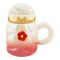 Floral Ceramic Coffee & Tea Mug with Lid, Red, MG-2