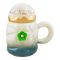 Floral Ceramic Coffee & Tea Mug with Lid, Green, MG-2