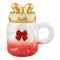 Bow Tie Ceramic Coffee & Tea Mug with Lid, Red, MG -1