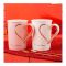 Heart Holder Coffee & Tea Couple Mug Set with Lid & Spoon, Pink & Cream, MG-12