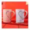 Heart Holder Coffee & Tea Couple Mug Set with Lid & Spoon, Pink & Blue, MG-12