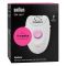 Braun Silk-epil 1 Epilator, White/Pink, SE-1176