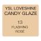 Yves Saint Laurent Love Shine Candy Glaze Glossy Shine Lip Gloss Stick, 13 Flashing Rose, 3.2g