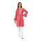 Basix Carnation Pink Cambric Fancy Shirt With White Lace & Tassle, CAS-508