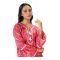 Basix Carnation Pink Cambric Fancy Shirt With White Lace & Tassle, CAS-508