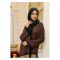 Affinity Bicolor Front Open Abaya, Brown & Beige