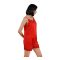 Basix Women's Nighty Camisole Shorts Set With Net Laces, Love You Red, CS-110