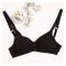 BeBelle Tulips Embroidered Cotton Bra, Beyond Basics, Black, 1351