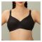 BeBelle Xclence Cotton Embroidery Cross Over Bra, Comfort & Control, Black