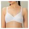 BeBelle Tulips Cotton Embroidered Bra, Beyond Basics, White, 1342