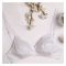 BeBelle Tulips Embroidered Cotton Bra, Beyond Basics, White, 1342