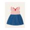 IXAMPLE Girls Blue Tencel Dress