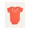 IXAMPLE Girls Peach Peach Necklace Print Bodysuit