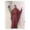 Affinity Burgundy Butterfly Gown Abaya