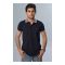 Basix Men's Navy Blue Textured Jacquard Collar Polo With Embroidered Logo, MPS -102