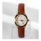 Timex Women's Golden Round Dial With Plain Red Strap Analog Watch, TW2R91100