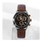 Timex Men's Chrome Round Dial With Textured Brown Strap Chronograph Watch, TW2R90800