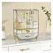 Matrix Desktop Transparent Cosmetic Organizer With Drawers, Large Capacity Makeup Case, Clear Makeup Organizer for Vanity