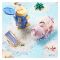 AJF Kids Cute Submarine Plastic Water Bottle With Strap & Straw, 550ml Capacity, Assorted Colors