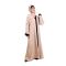 Affinity Pristine Abaya + Hijab Set, Brown With Black Borders