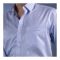 Basix Men's Thin Striped Shirt, Sky Blue & White, MFS-106