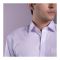 Basix Men's Miniature Check Shirt, Lavender White, MFS-108