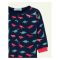 IXAMPLE Boys Terry Dino Romper, Navy Blue, IXSRS 21315