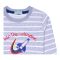 Ixample Boys Striped Embroidered Sweatshirt, Heather Grey, IXWBSS 65031