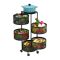 Matrix Premium Round Metal Trolley, 75 x 34 cm, 4-Layer