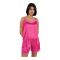 Basix Women's Nighty Camisole Shorts Set With Net Laces, Fuscia Pink, CS-109