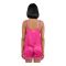 Basix Women's Nighty Camisole Shorts Set With Net Laces, Fuscia Pink, CS-109