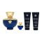 Versace Dylan Blue Pour Femme Perfume Set For Women, EDP 100ml + EDT 5ml + Body Lotion + Shower Gel