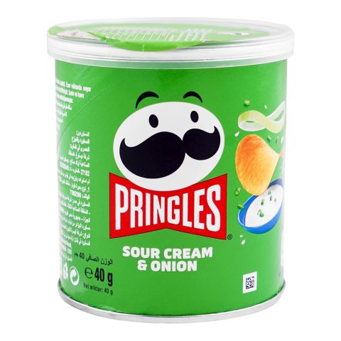 Pringles Potato Crisps, Sour Cream & Onion, 40g