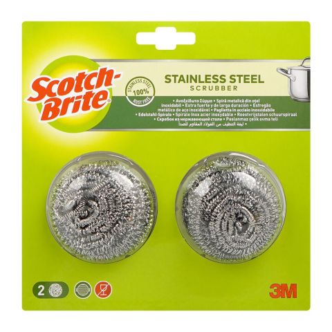 Scotch Brite Stainless Steel Scrubber, 2-Pack