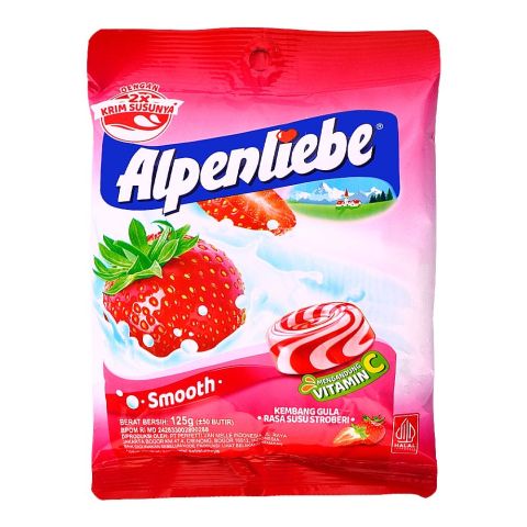 Alpenliebe Smooth Strawberry Candy, 125g