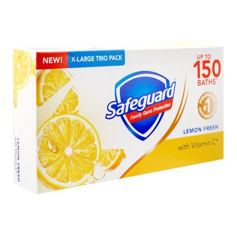 Safeguard Lemon Fresh With Vitamin C Soap, 3 X 160g