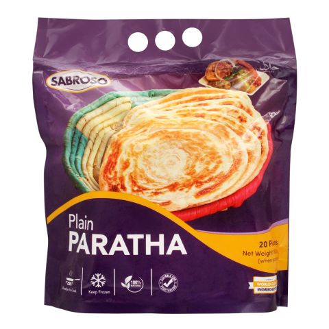 Sabroso Plain Paratha, 20 Pieces, 1600g