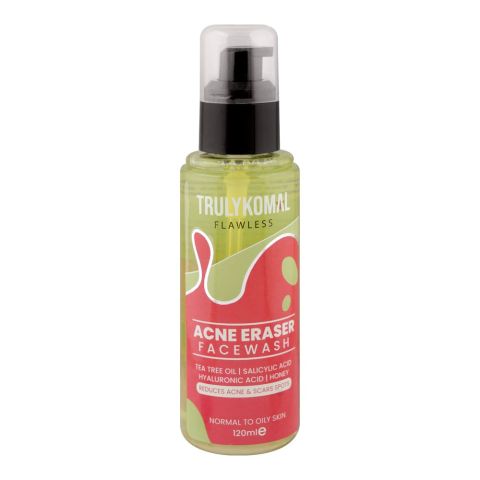Truly Komal Flawless Acne Eraser Face Wash, 100ml