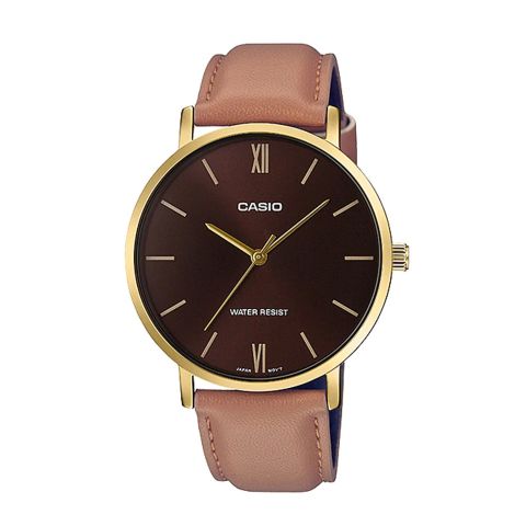 Casio Men's Band Analog Watch, MTP-VT01GL-5BUDF