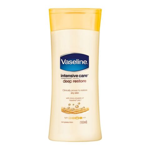 Vaseline Intensive Care Deep Restore Body Lotion, For Dry Skin, 100ml