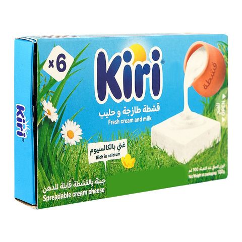 Kiri Spreadable Cream Cheese, 100g, 6-Pack