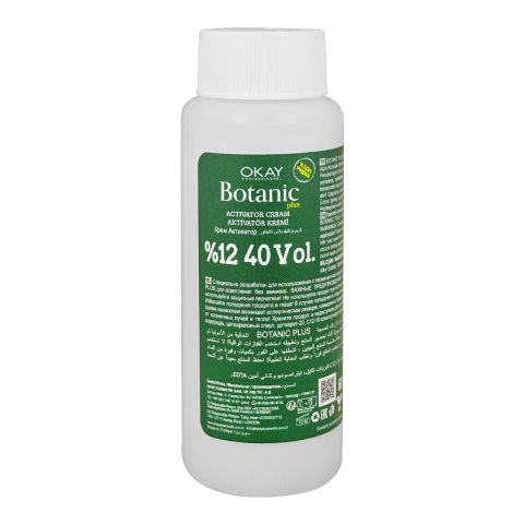 Okay Professionel Botanic Plus Oxidation Cream, 12% 40 Vol, Hair Color Developer, For All Hair Types, 60ml