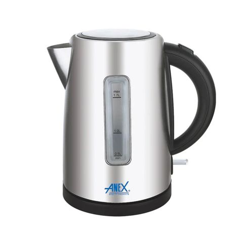 Anex Deluxe Kettle, 1850-2200W, Approx. 1700ml Capacity, Black & Silver, AG-4047