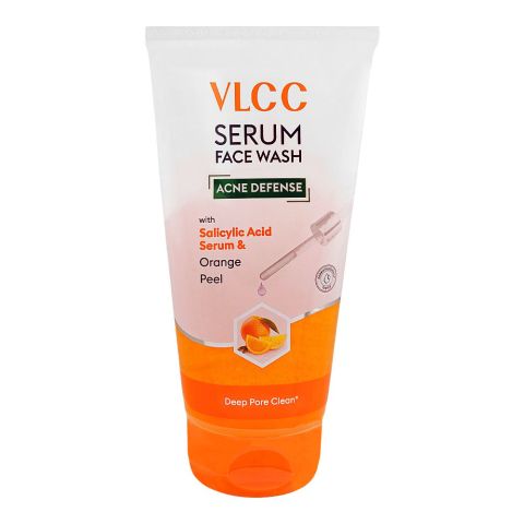 VLCC Acne Defense Serum Face Wash with Salicylic Acid & Orange Peel, 150ml