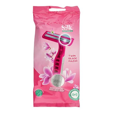 Treet Femina Silk Disposable Razor For Women, 5-Pack