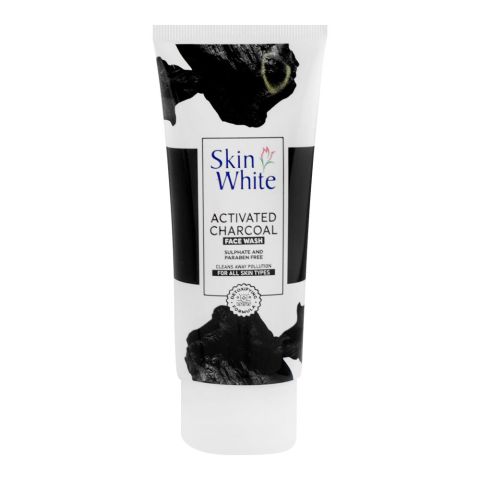 Skin White Activated Charcoal Face Wash, 100g