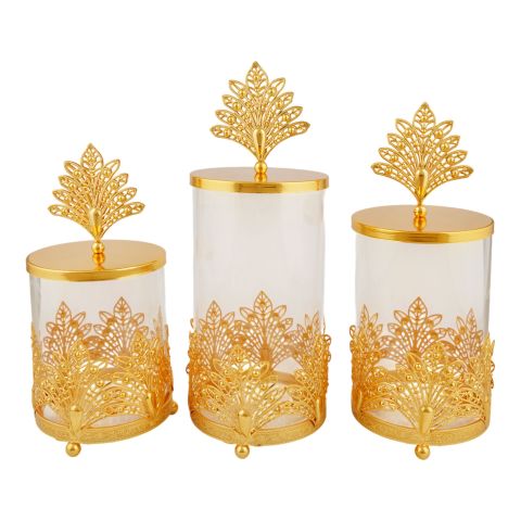 More & More Candy Jar, Golden, BA-15, 3-Pack