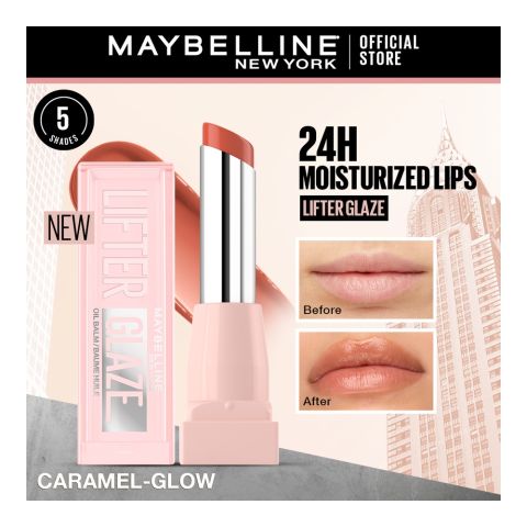 Maybelline New York Lifter Glaze Oil Balm, 006 Caramel Glow, 2.8g