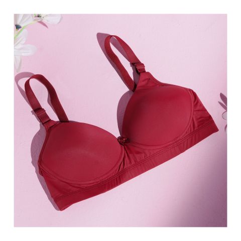 Flourish Women's T-Shirt Foam Bra, Mehroon, 15060