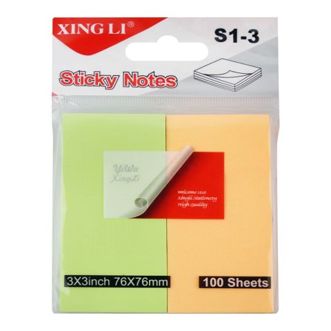 Warq Notes Sticky Note, 2 Strips, 3 X 3 Inches, 100-Sheets